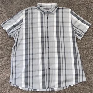 Light Grey Calibrate Short Sleeve Button Up Shirt